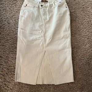 Judy Blue Cream Pencil Skirt